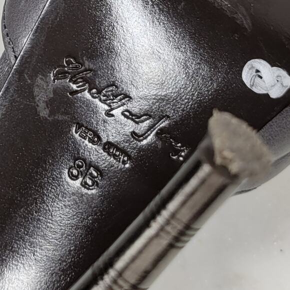 Elizabeth & James Stiletto Heels Womens 8 Gray Leather T-Strap Metal Spike Heel - Picture 4 of 16